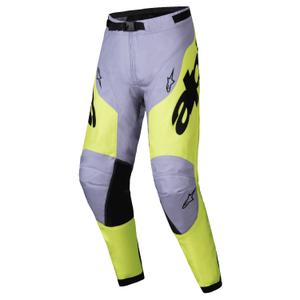 Alpinestars Racer Veil motokrosa bikses pelēkas-fluo dzeltenas