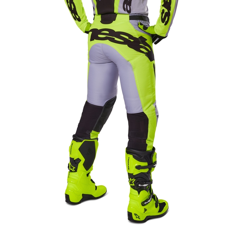 Alpinestars Racer Veil motokrosa bikses pelēkas-fluo dzeltenas