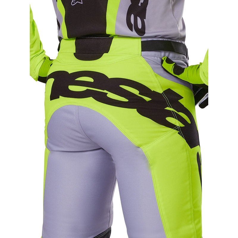 Alpinestars Racer Veil motokrosa bikses pelēkas-fluo dzeltenas