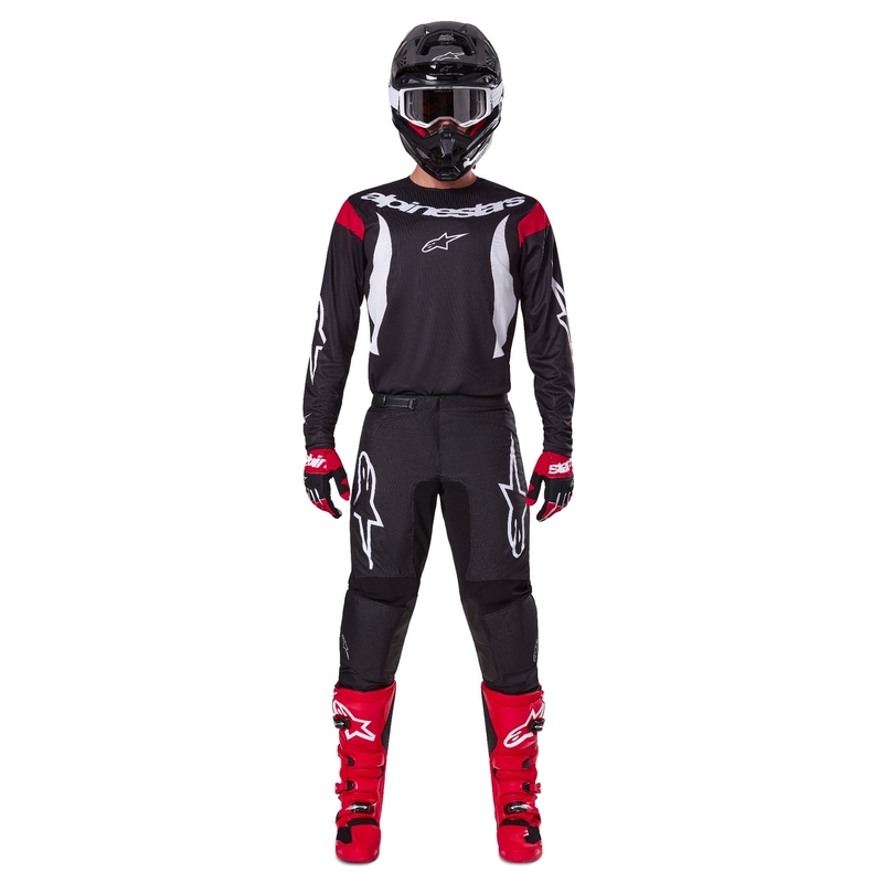 Motokrosové kalhoty Alpinestars Fluid Haul černo-bílé