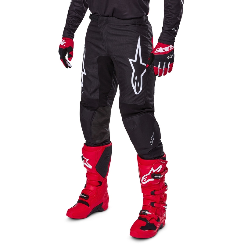 Motokrosové kalhoty Alpinestars Fluid Haul černo-bílé