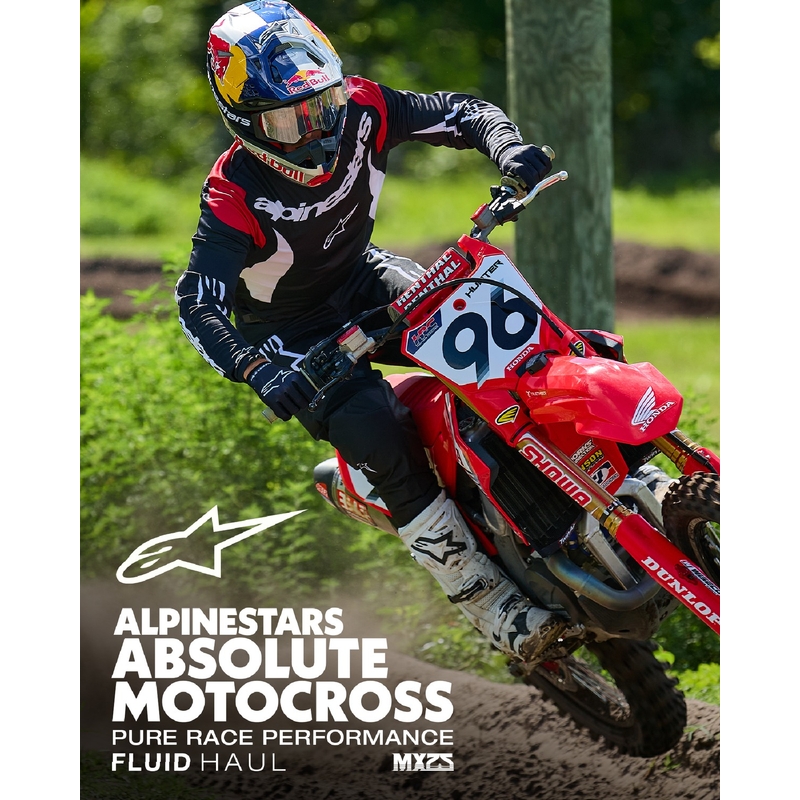 Motokrosové kalhoty Alpinestars Fluid Haul černo-bílé