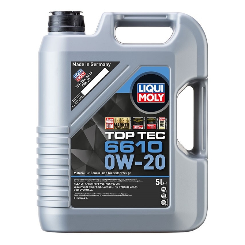 LIQUI MOLY Top Tec 6610 0W-20 sintētiskā motoreļļa 5 l