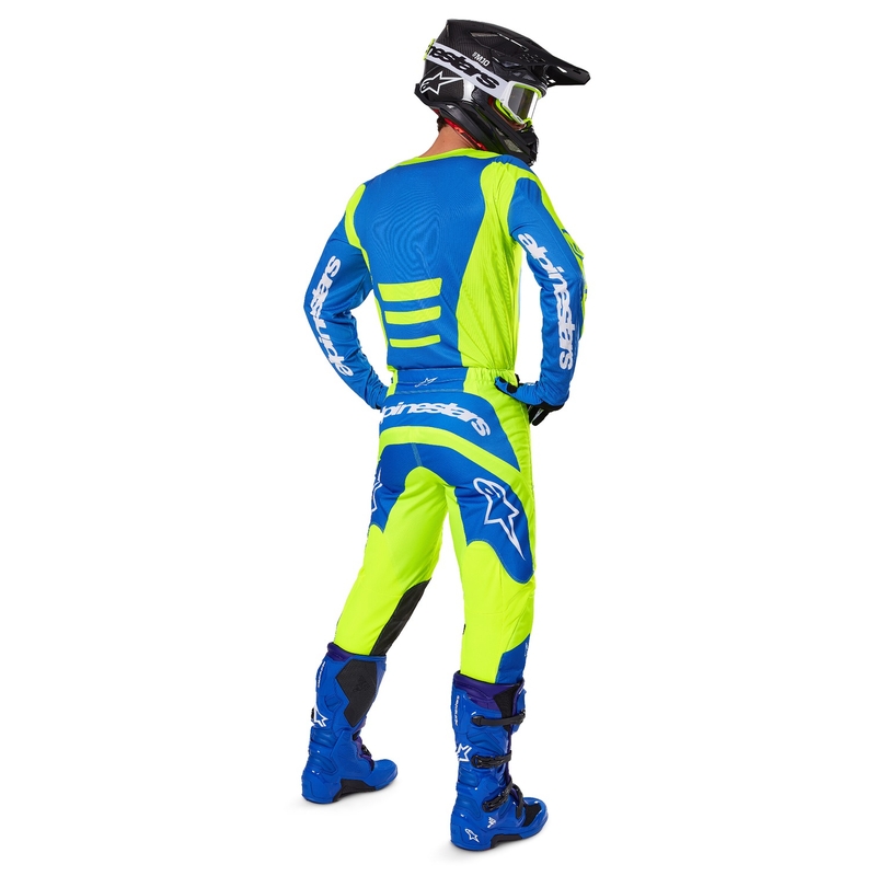 Alpinestars Fluid Haul motokrosa bikses fluo dzeltenā-zilā krāsā