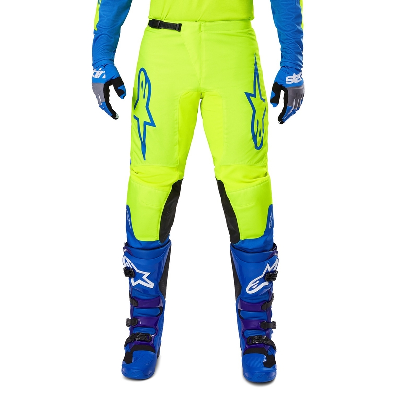 Alpinestars Fluid Haul motokrosa bikses fluo dzeltenā-zilā krāsā