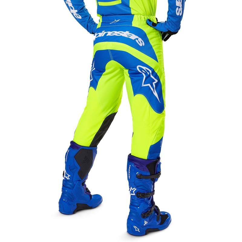 Alpinestars Fluid Haul motokrosa bikses fluo dzeltenā-zilā krāsā
