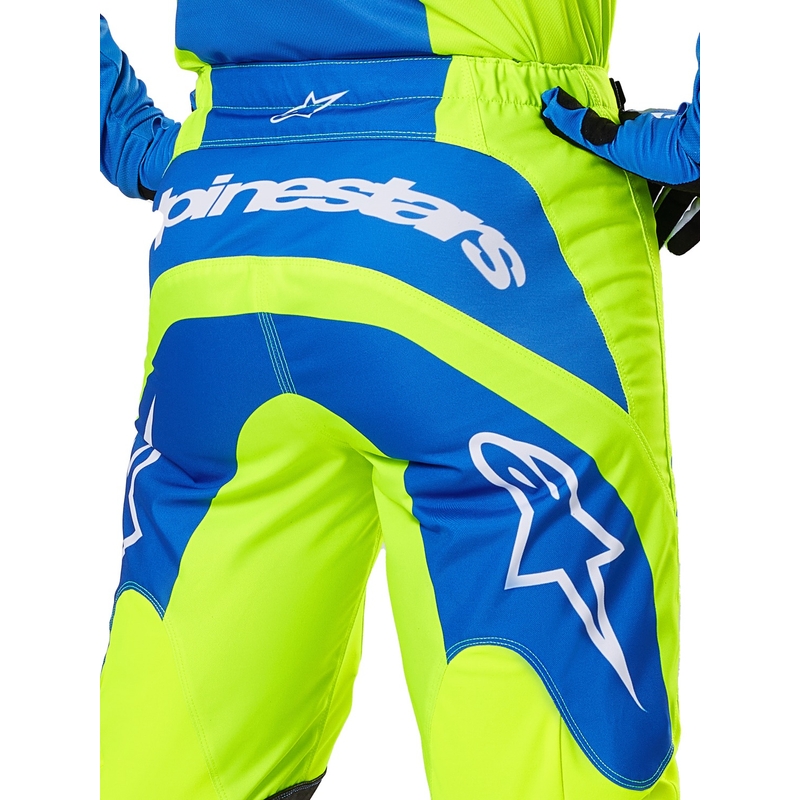 Alpinestars Fluid Haul motokrosa bikses fluo dzeltenā-zilā krāsā
