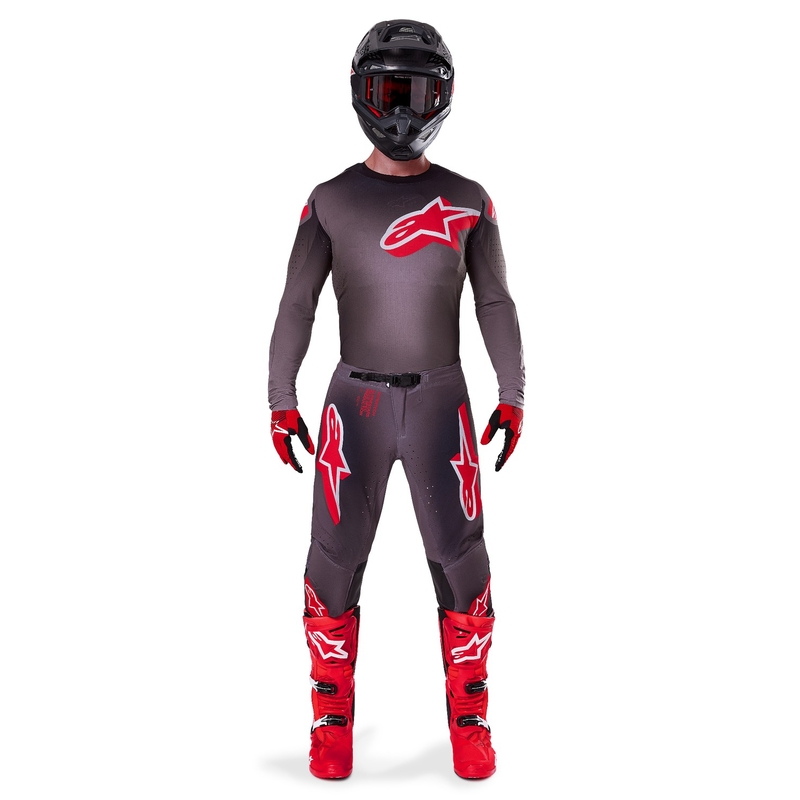 Alpinestars Supertech Lipan Smoke Red motokrosa bikses