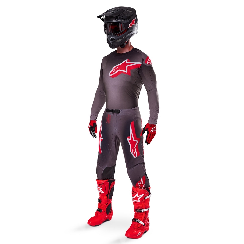 Alpinestars Supertech Lipan Smoke Red motokrosa bikses