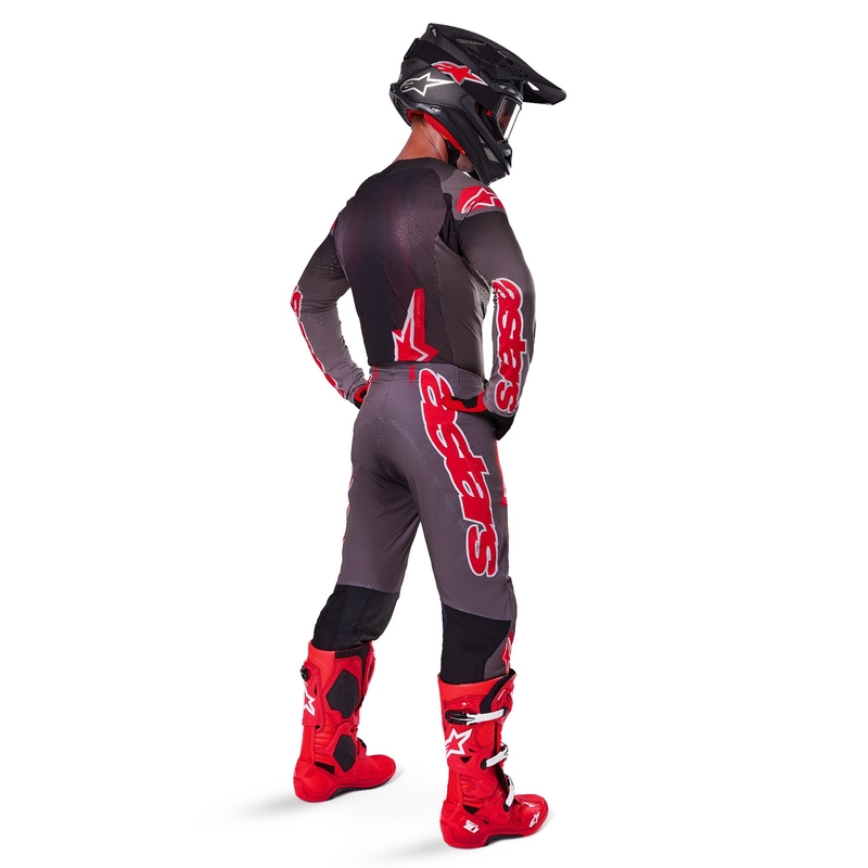 Alpinestars Supertech Lipan Smoke Red motokrosa bikses