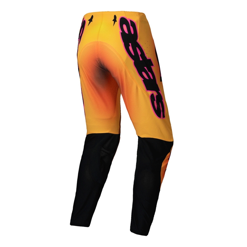 Motokrosové kalhoty Alpinestars Supertech Lipan žluto-růžové