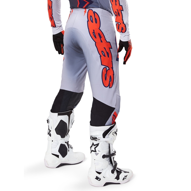 Alpinestars Supertech Lipan motokrosa bikses pelēki-fluo oranžā krāsā