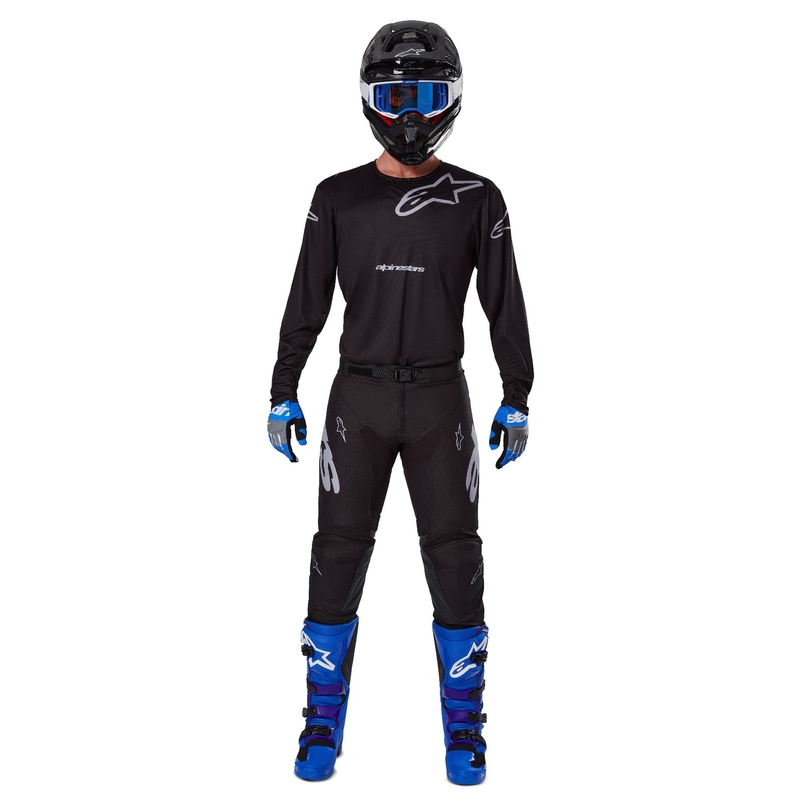 Alpinestars Racer Graphite motokrosa bikses melnas un pelēkas krāsas