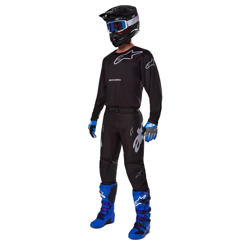 Alpinestars Racer Graphite motokrosa bikses melnas un pelēkas krāsas