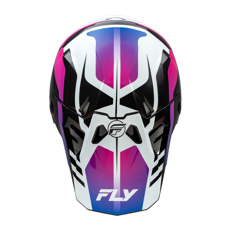 Motokrosa ķivere FLY Racing Formula CP balta-melna-violeta
