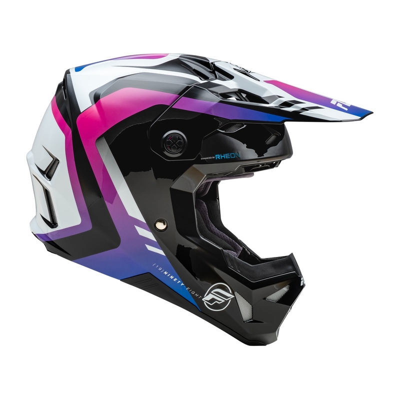 Motokrosa ķivere FLY Racing Formula CP balta-melna-violeta