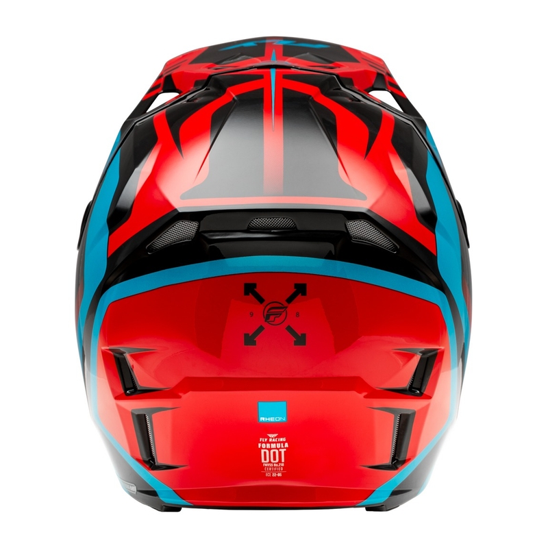 Motokrosa ķivere FLY Racing Formula CP sarkanā-melnā-zilā krāsā