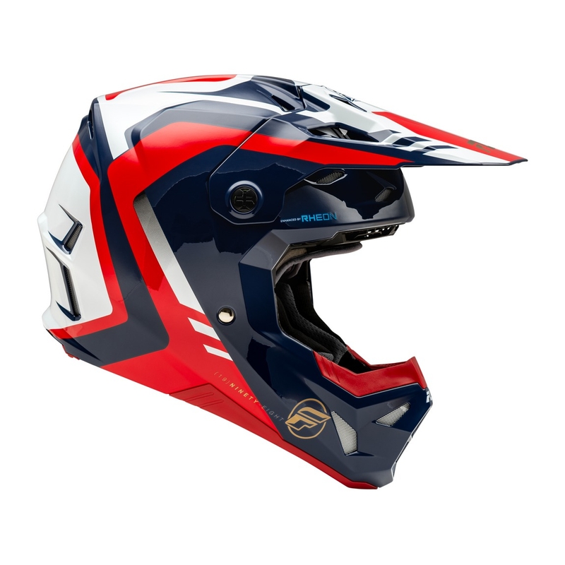 Motokrosa ķivere FLY Racing Formula CP sarkanbaltsarkanzila