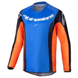 Bērnu motokrosa krekliņš Alpinestars Racer Melt oranžs un zils