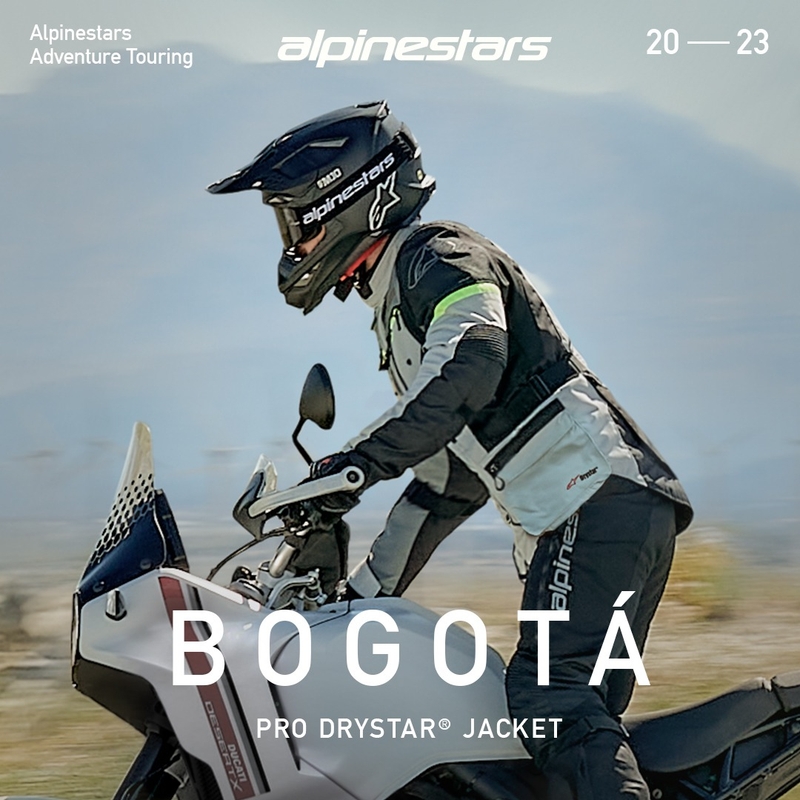 Alpinestars Bogota PRO Drystar pelēk-melni-fluo dzeltena motocikla jaka