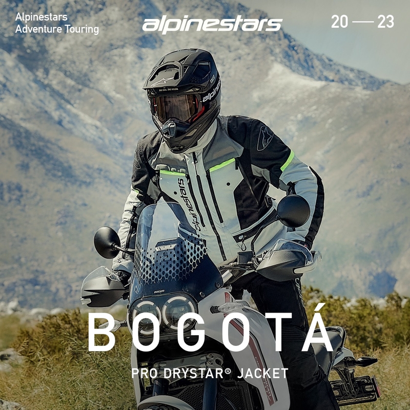 Alpinestars Bogota PRO Drystar pelēk-melni-fluo dzeltena motocikla jaka