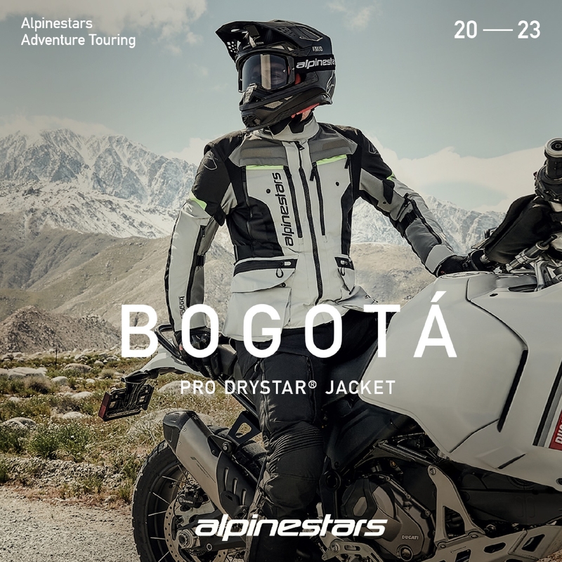 Alpinestars Bogota PRO Drystar pelēk-melni-fluo dzeltena motocikla jaka
