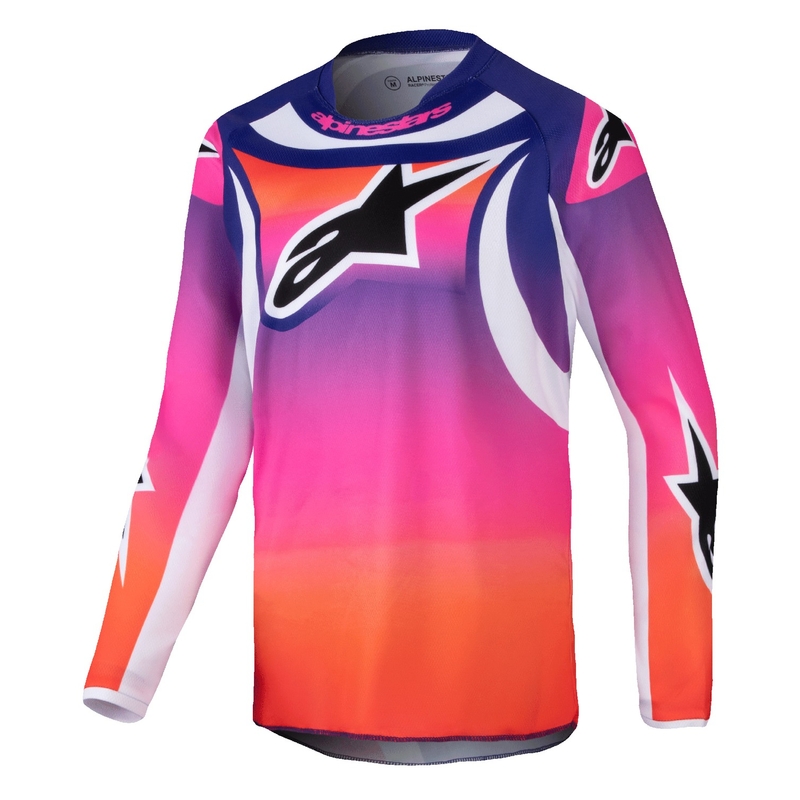 Bērnu motokrosa krekliņš Alpinestars Racer Wurx daudzkrāsains-balts
