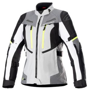 Alpinestars Sieviešu Stella Bogota PRO Drystar Grey-Black-Fluo Yellow motocikla jaka