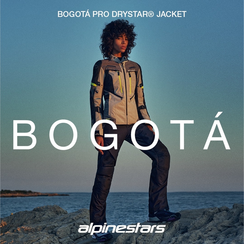 Alpinestars Sieviešu Stella Bogota PRO Drystar Grey-Black-Fluo Yellow motocikla jaka