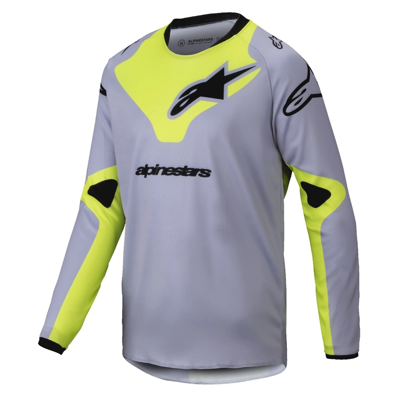 Bērnu motokrosa krekliņš Alpinestars Racer Veil pelēks-fluo dzeltens