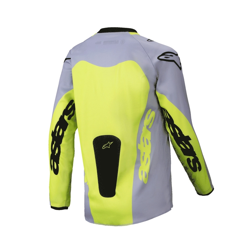 Bērnu motokrosa krekliņš Alpinestars Racer Veil pelēks-fluo dzeltens