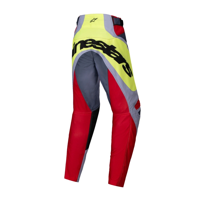 Alpinestars Racer Melt bērnu motokrosa bikses sarkanā un pelēkā krāsā