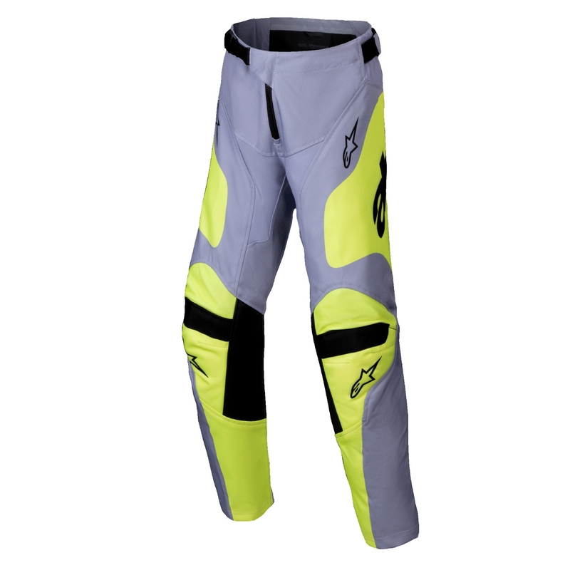 Alpinestars Racer Veil bērnu motokrosa bikses pelēkas-fluo dzeltenas