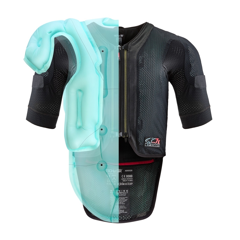 Gaisa spilvenu veste Alpinestars TECH-AIR®7X sistēma melns-arkans izpārdošana