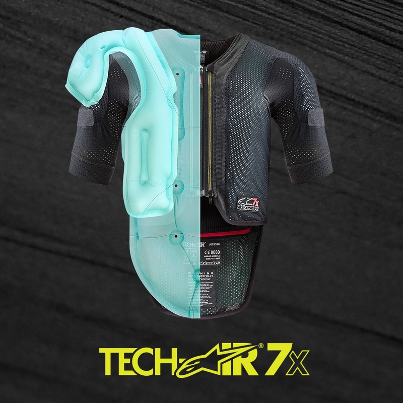Gaisa spilvenu veste Alpinestars TECH-AIR®7X sistēma melns-arkans izpārdošana