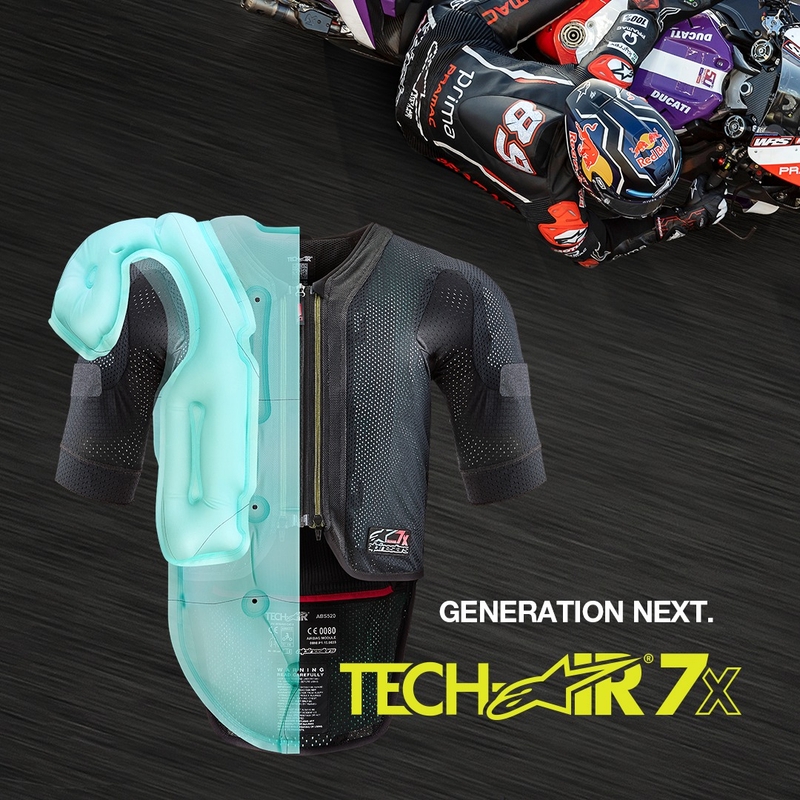 Gaisa spilvenu veste Alpinestars TECH-AIR®7X sistēma melns-arkans izpārdošana