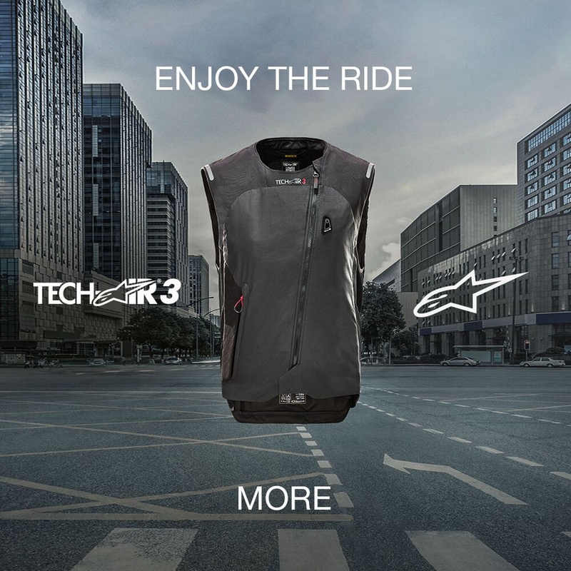 Alpinestars TECH-AIR®3 sistēmas fluo dzeltenā-melnā gaisa spilvenu veste