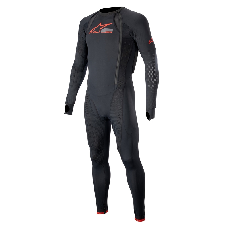 Alpinestars TECH-AIR®10 gaisa spilvena vestes ar garām kājām ārējais slānis melns-arkans-pelēks