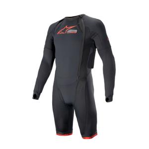 Alpinestars TECH-AIR®10 īsās kājas drošības spilvenu vestes ārējais slānis melns-sarkans-pelēks