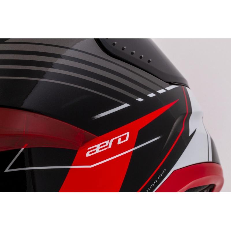 Cassida Aero Drome melni-arkani-balti-pelēka integrālā motocikla ķivere