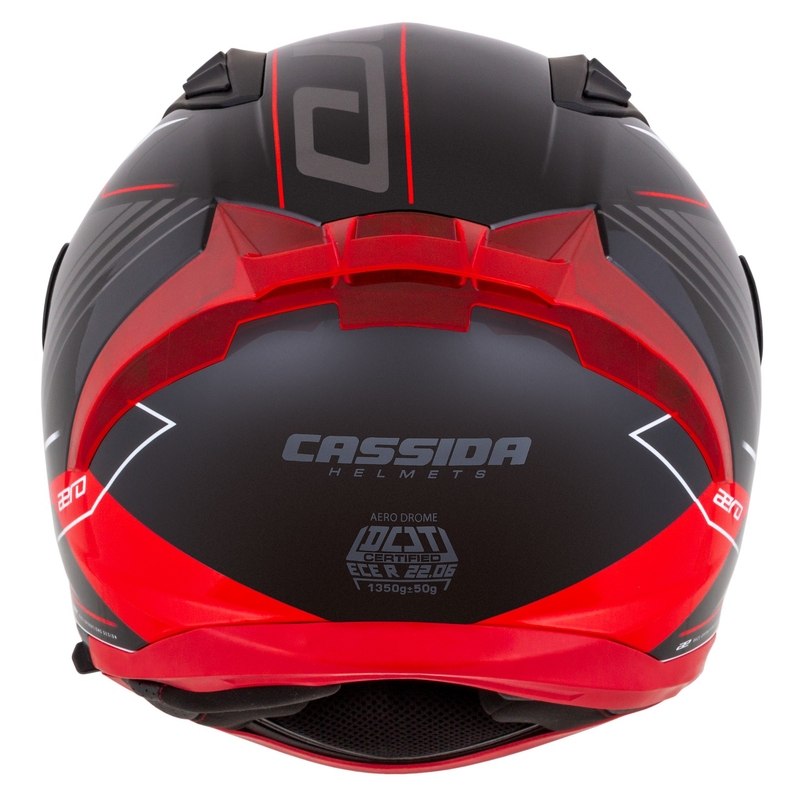 Cassida Aero Drome melni-arkani-balti-pelēka integrālā motocikla ķivere