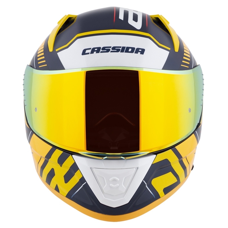 Cassida Aero Drome integrālā motociklu ķivere zili-fluo dzeltena-oranža-arkanā-siltā-zilā-balta
