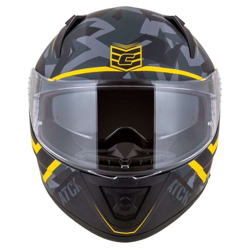 Integrālā moto ķivere Cassida Aero camo pelēk-melnā-fluo dzeltena