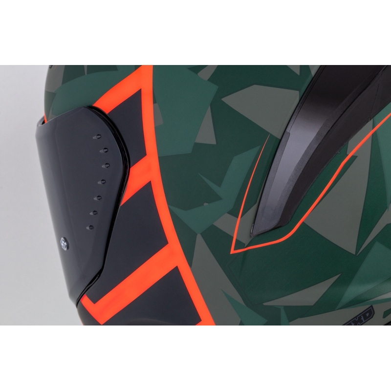 Cassida Aero ATCK camo zaļa-melna-pelēka-oranža integrālā motocikla ķivere