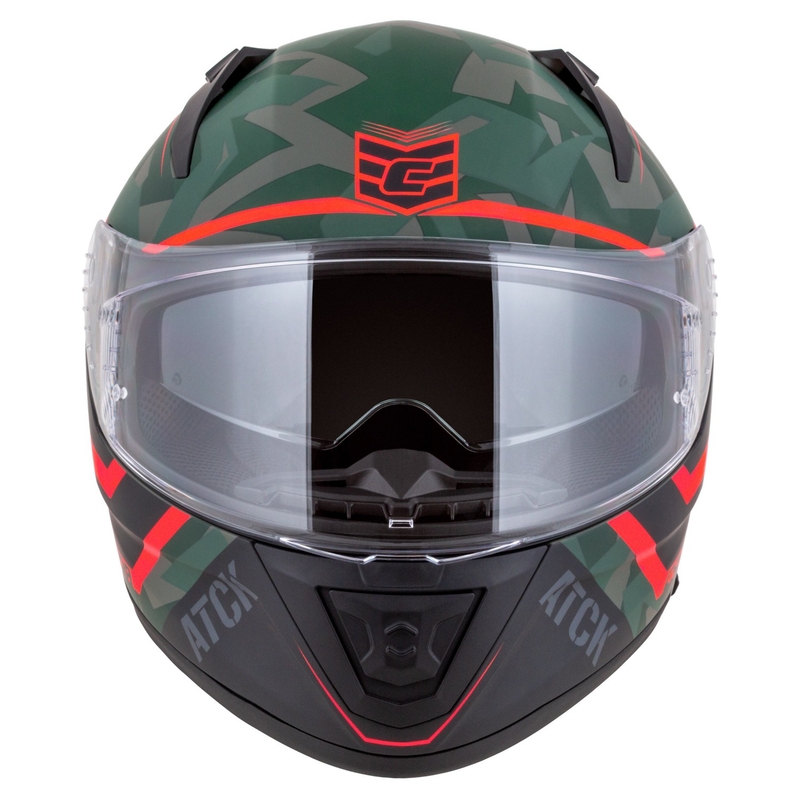 Cassida Aero ATCK camo zaļa-melna-pelēka-oranža integrālā motocikla ķivere
