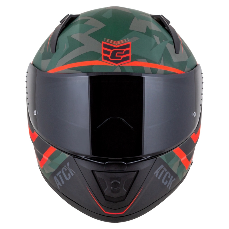 Cassida Aero ATCK camo zaļa-melna-pelēka-oranža integrālā motocikla ķivere