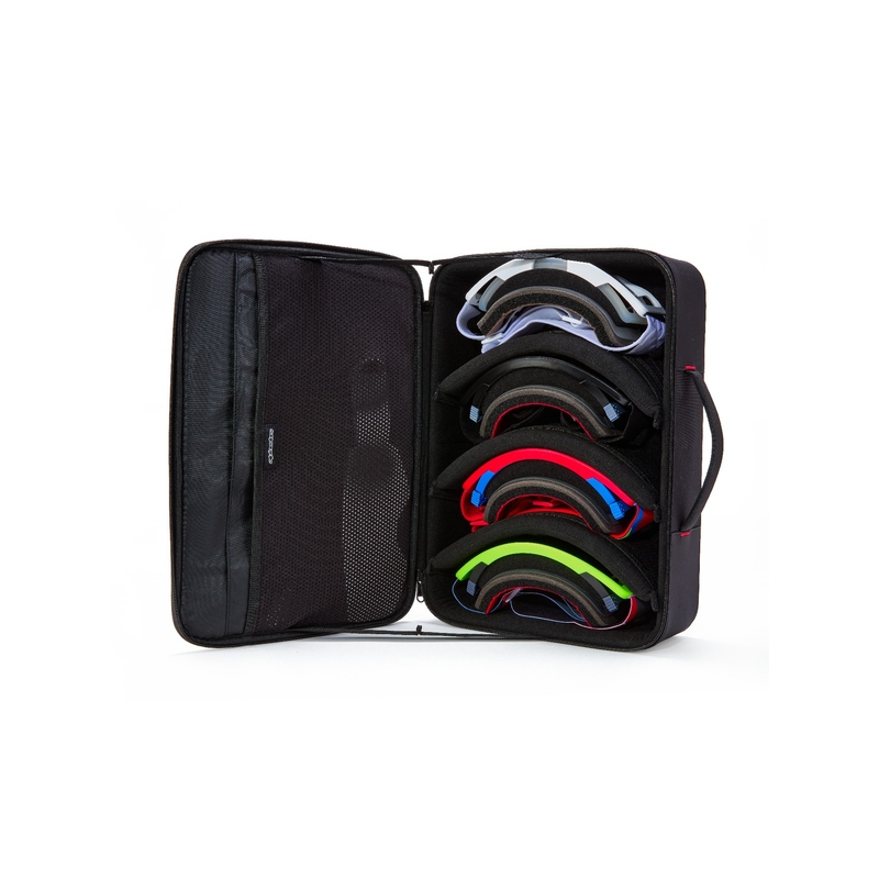 Alpinestars Supertech Vision melns un sarkans briļļu futrālis