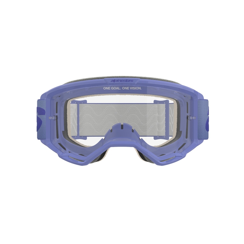 Alpinestars Vision 5 Wordmark motokrosa brilles violetas ar caurspīdīgu pleksi