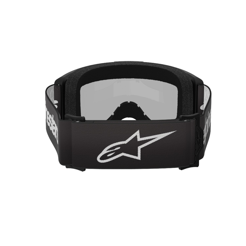 Alpinestars Vision 3 Wordmark motokrosa brilles melnas ar sudraba pleksi spoguļiem