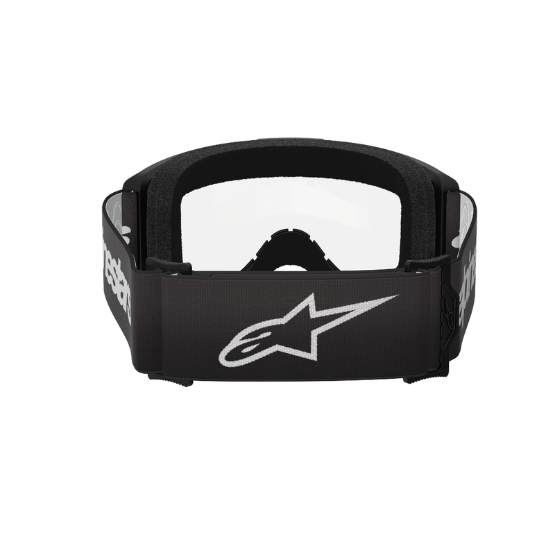 Alpinestars Vision 3 Wordmark motokrosa brilles melnas ar caurspīdīgu pleksi